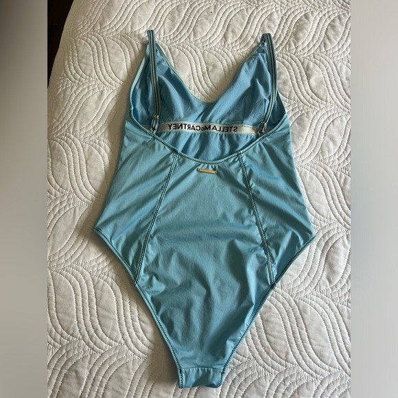 Authentic, blue Stella McCartney one piece swimsuit, no tag, but size Medium. - Picture 3 of 10